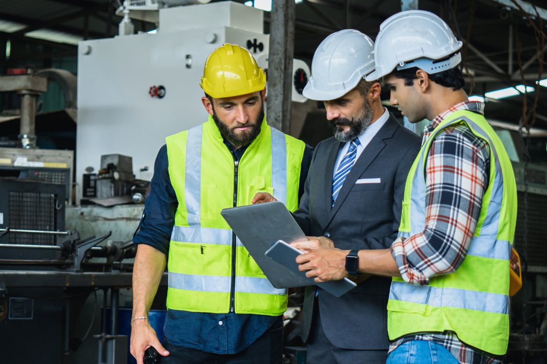 A team of workers aligned on a project