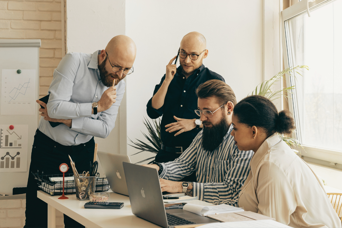 A team working on a project