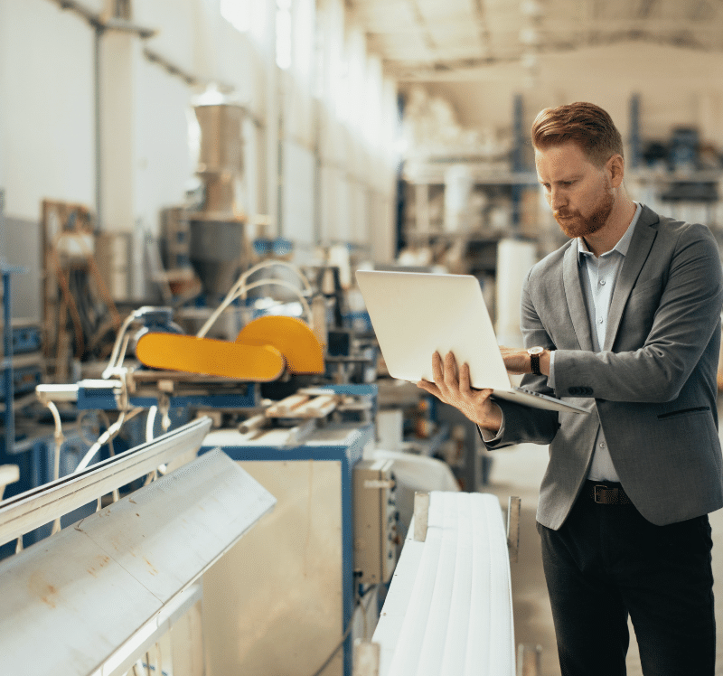 Man working on a factory floor