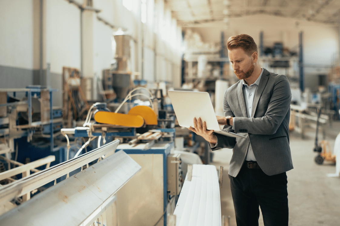 Man working on a factory floor